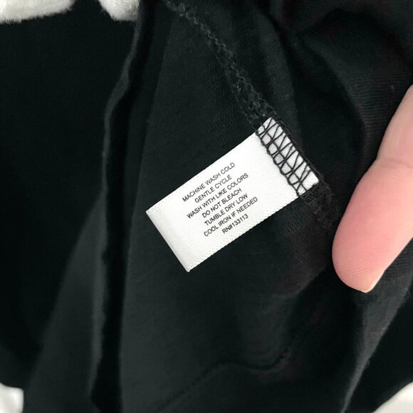 Anthropologie Lisa Todd Lace Up T-Shirt Dress in Black Size XL - Picture 5 of 7